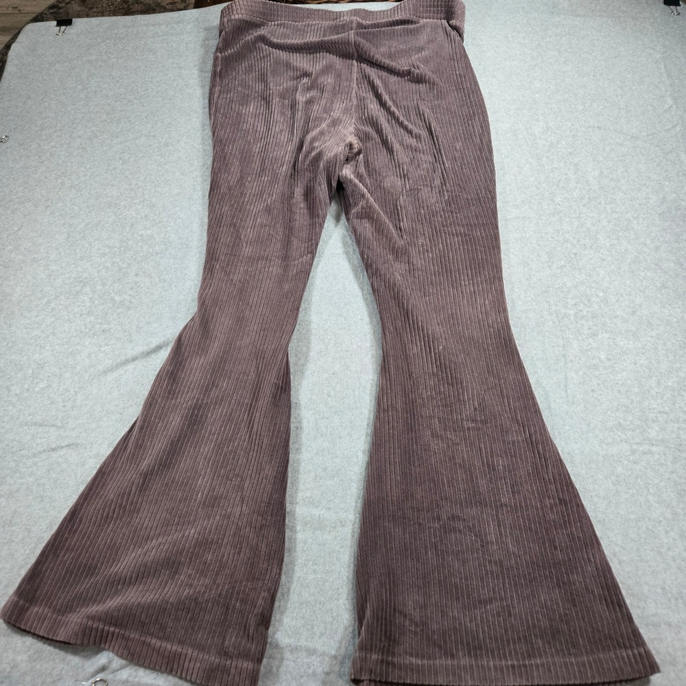 Aerie Corduroy Flare Pants Mauve Brown High Waisted XXL Regular LD441FK - Picture 5 of 9